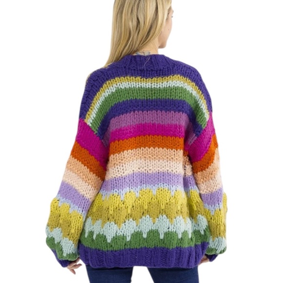 591:  ENTRO NWT SWEATER CARDIGAN (C) - Picture 2 of 3